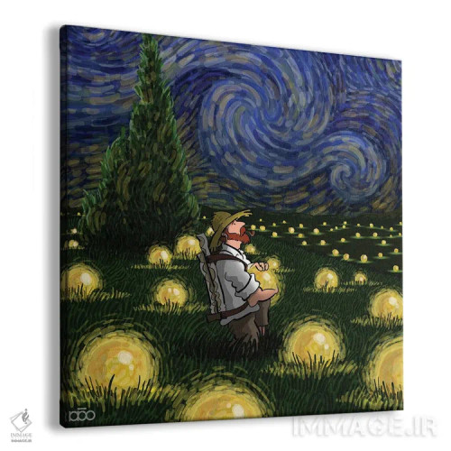 تابلو گوی بلورین پرستاره اثر علیرضا کریمی مقدم (هنرمند ایرانی) - نمای پرسپکتیو محصول