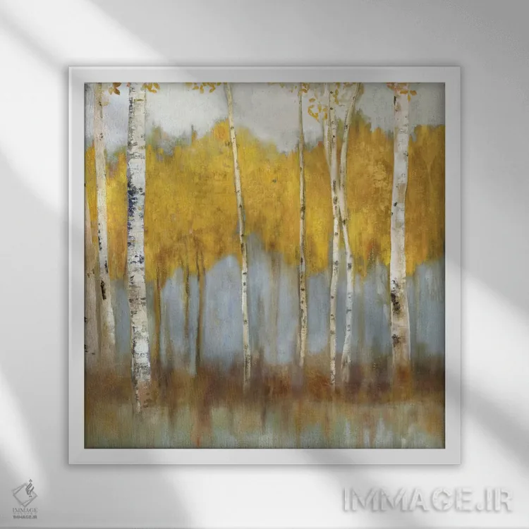 تابلو باغ طلایی II اثر آلیسون پیرس - نمای قابدار سفید