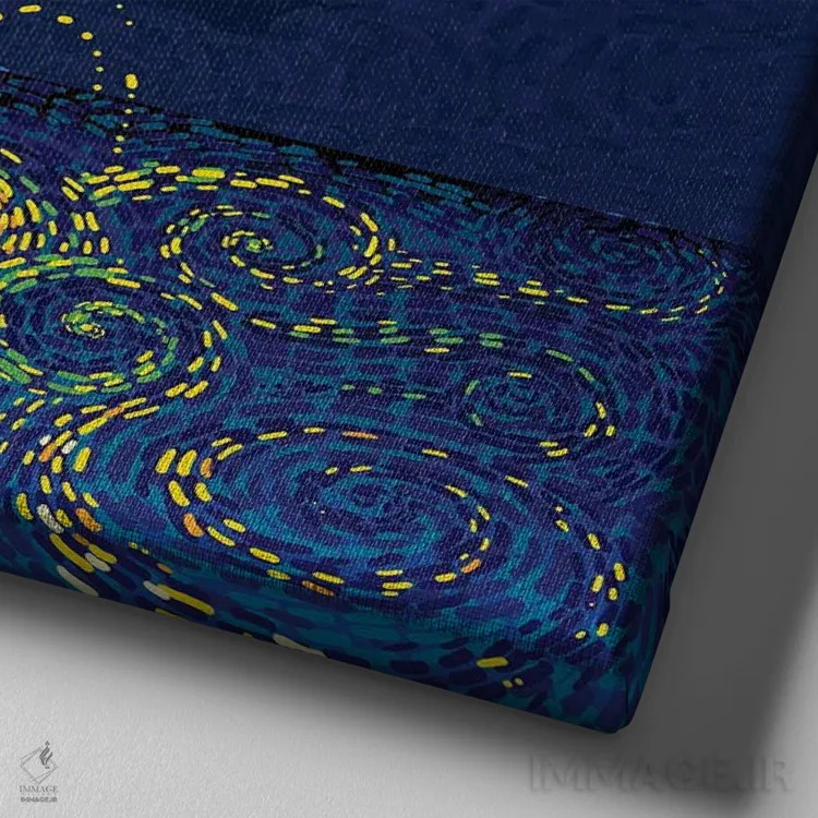 تابلو طبیعت او را صدا میزند اثر علیرضا کریمی مقدم (هنرمند ایرانی) - نمای نزدیک بافت بوم