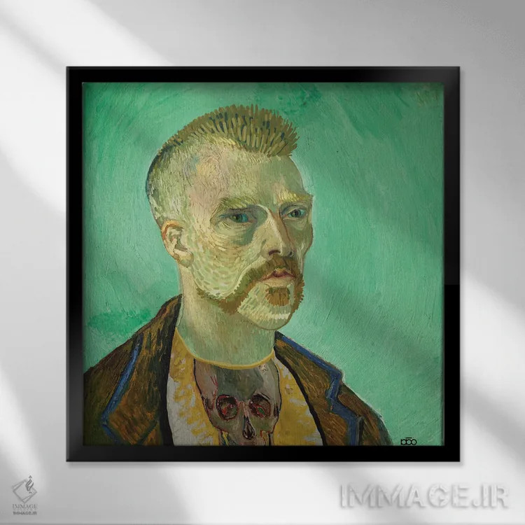 تابلو گنگ گوگ اثر علیرضا کریمی مقدم (هنرمند ایرانی) - نمای قابدار مشکی