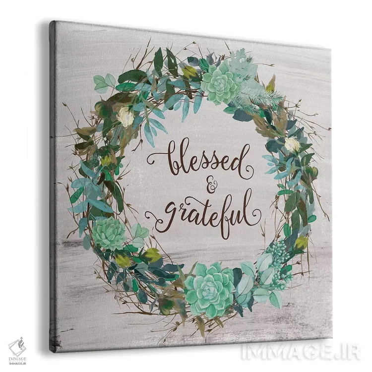 تابلو خوشبخت و سپاسگزار اثر آماندا موری - نمای پرسپکتیو محصول