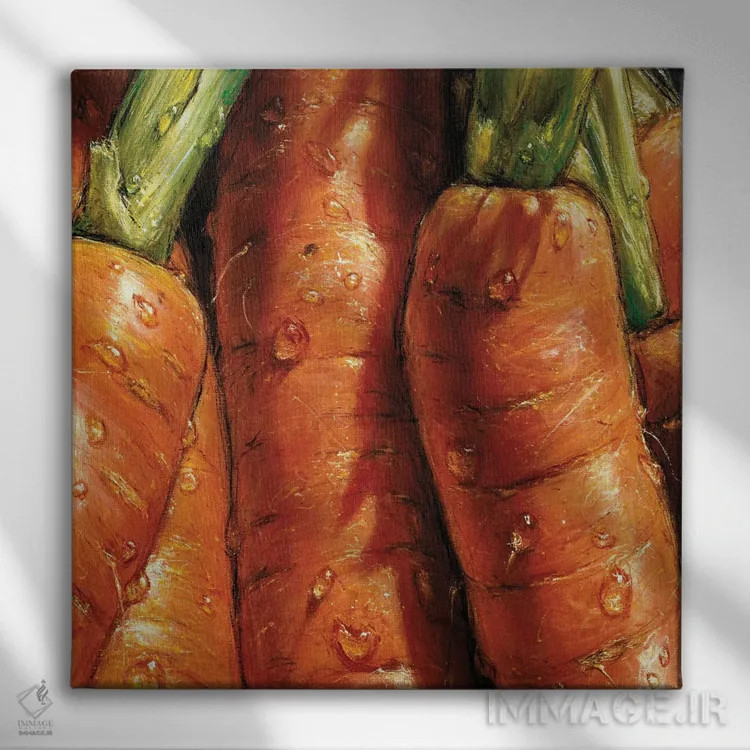 تابلو هویجها اثر آلماچ - نمای روبهرو روی دیوار