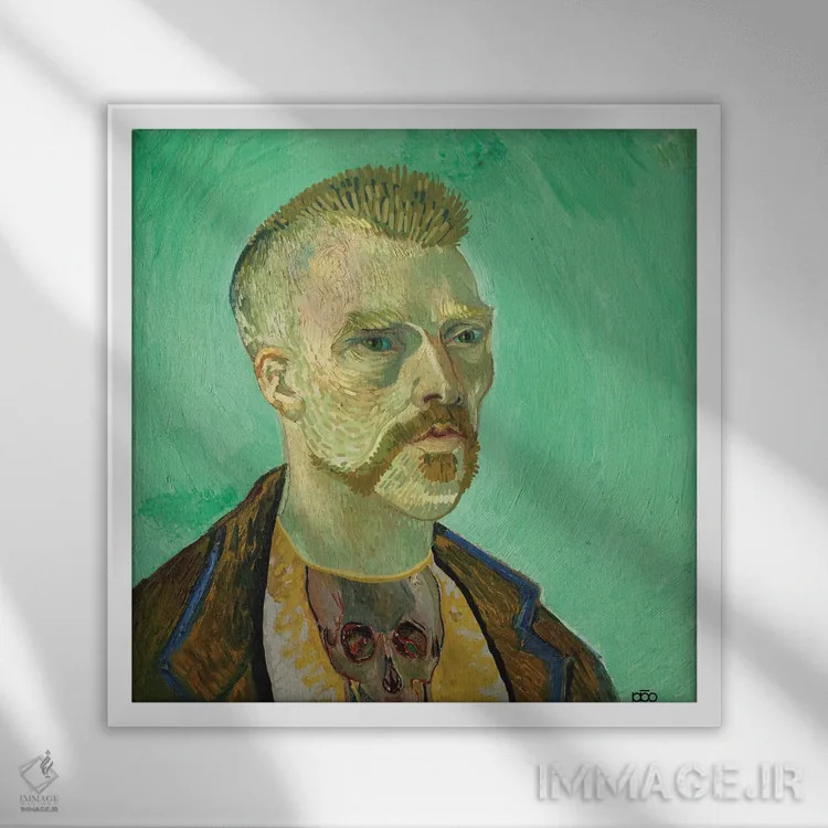 تابلو گنگ گوگ اثر علیرضا کریمی مقدم (هنرمند ایرانی) - نمای قابدار سفید