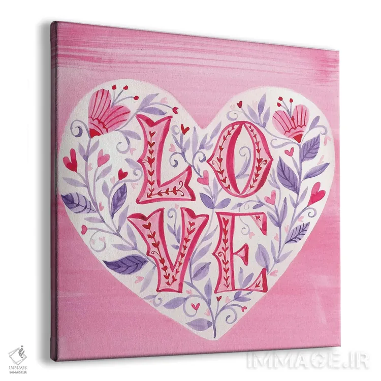 تابلو گلهای قلبی اثر آماندا مکگی - نمای پرسپکتیو محصول