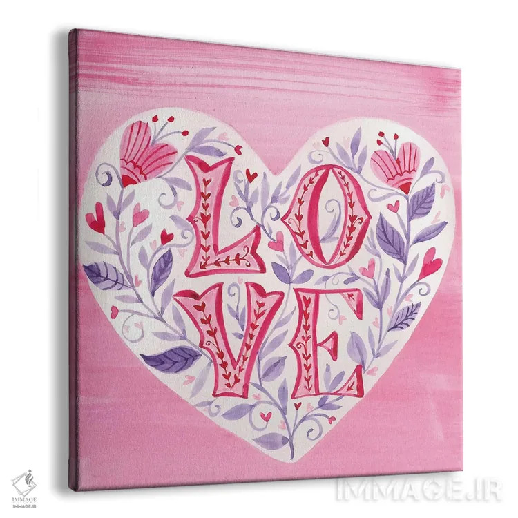 تابلو گلهای قلبی اثر آماندا مکگی - نمای پرسپکتیو محصول