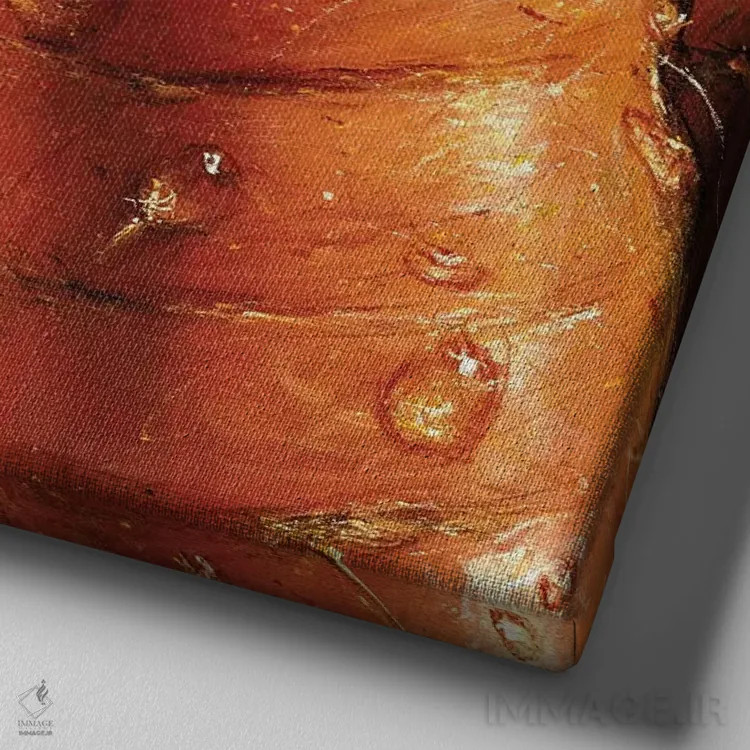 تابلو هویجها اثر آلماچ - نمای نزدیک بافت بوم