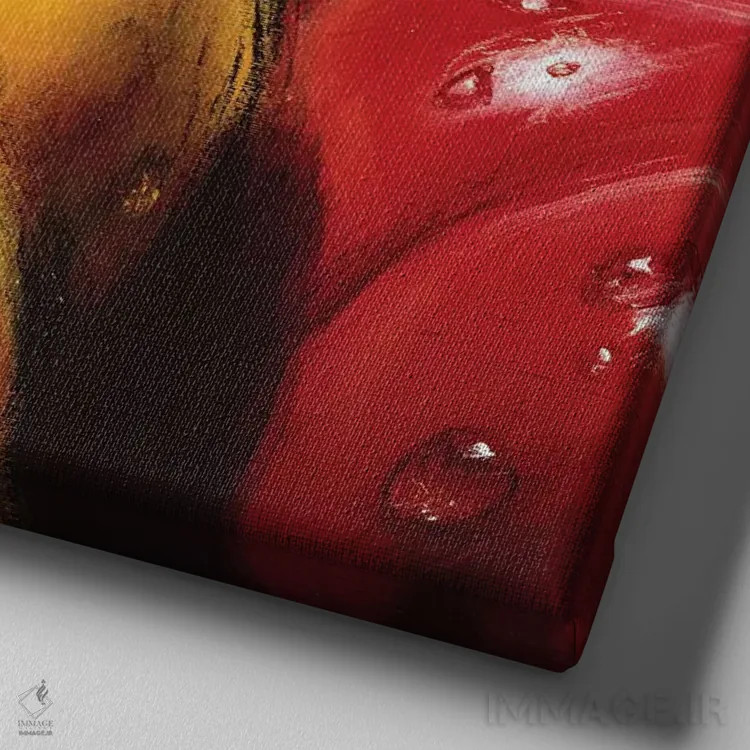 تابلو فلفلها اثر آلماچ - نمای نزدیک بافت بوم