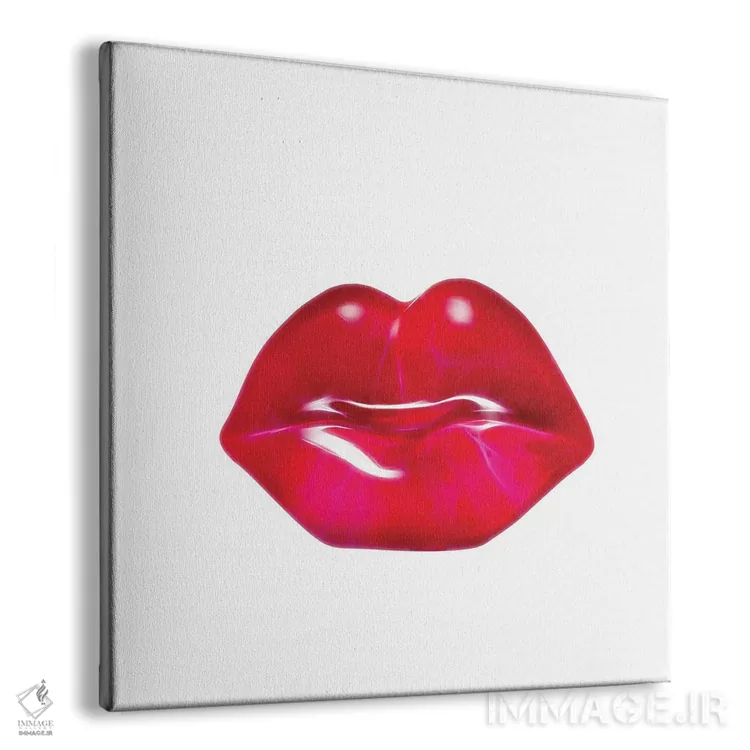 تابلو لبهای قرمز نئون اثر تاتیانا آمرِین - نمای پرسپکتیو محصول