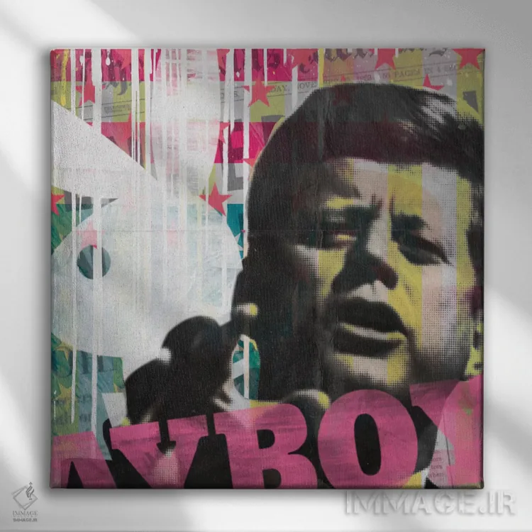 تابلو قهرمان اثر فایو بای فایو کالکتیو - نمای روبهرو روی دیوار