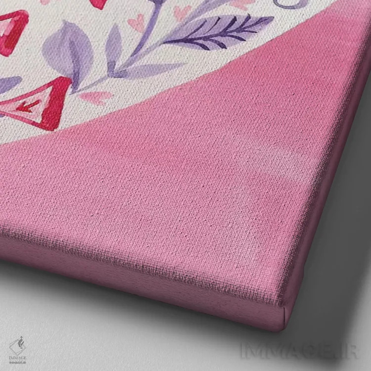 تابلو گلهای قلبی اثر آماندا مکگی - نمای نزدیک بافت بوم