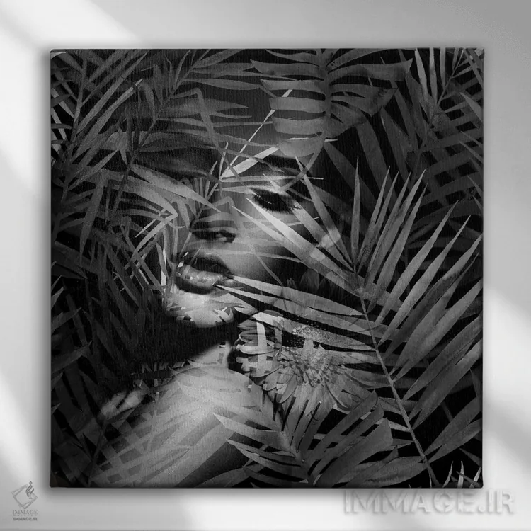 تابلو بهار III (سیاه و سفید) اثر تاتیانا آمرِین - نمای روبهرو روی دیوار