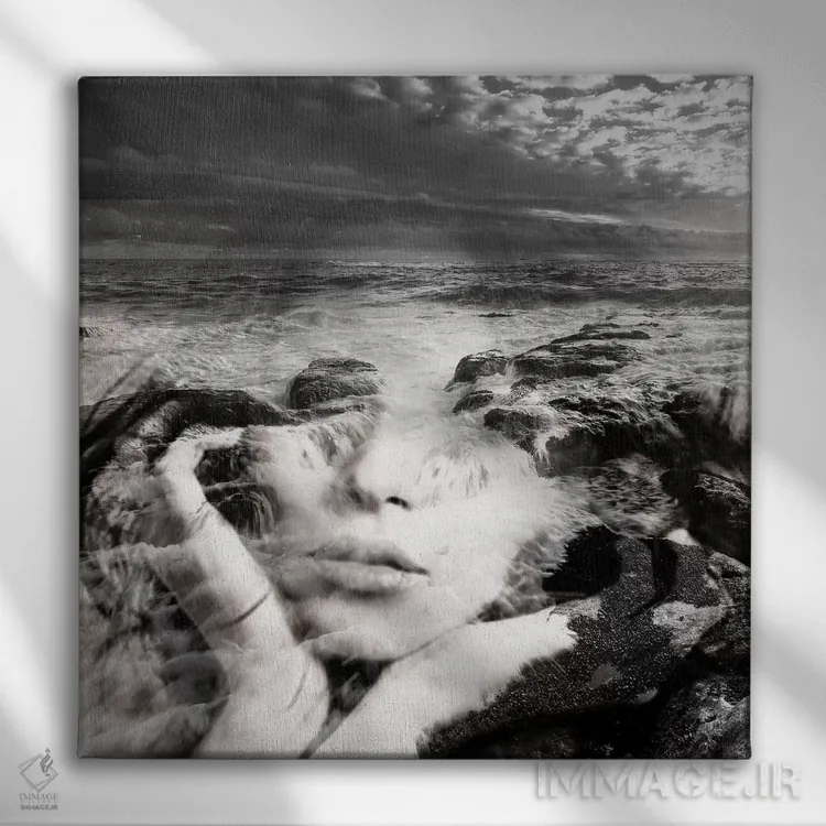 تابلو دختر دریا I اثر تاتیانا آمرِین - نمای روبهرو روی دیوار