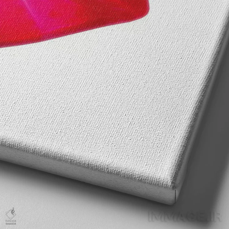 تابلو لبهای قرمز نئون اثر تاتیانا آمرِین - نمای نزدیک بافت بوم