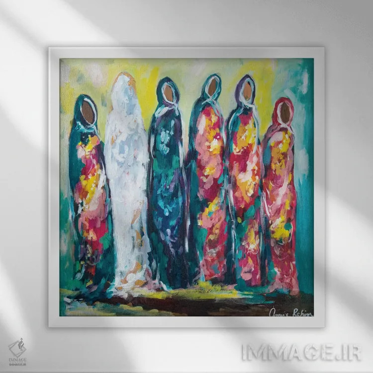 تابلو عروسی اثر امیره رحیم - نمای قابدار سفید