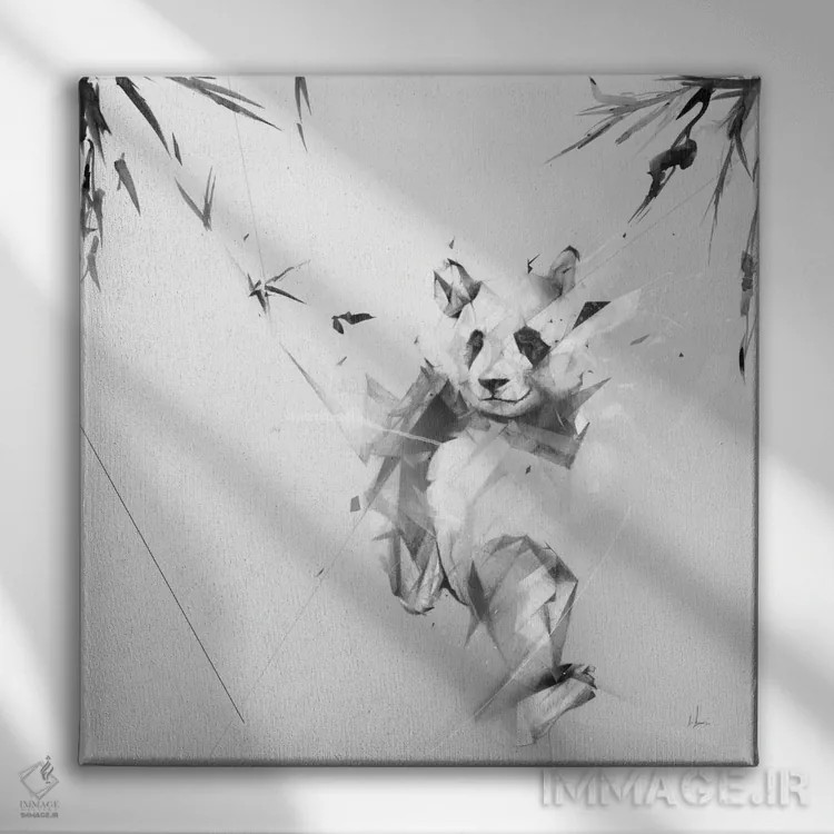 تابلو پاندا اثر الکسیس مارکو - نمای روبهرو روی دیوار