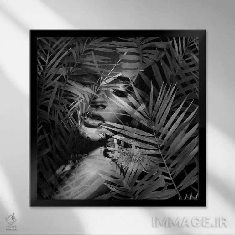 تابلو بهار III (سیاه و سفید) اثر تاتیانا آمرِین - نمای قابدار مشکی