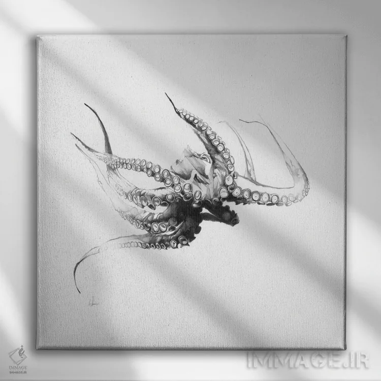 تابلو اختاپوس روبسنس (گونه جانوری) اثر الکسیس مارکو - نمای روبهرو روی دیوار