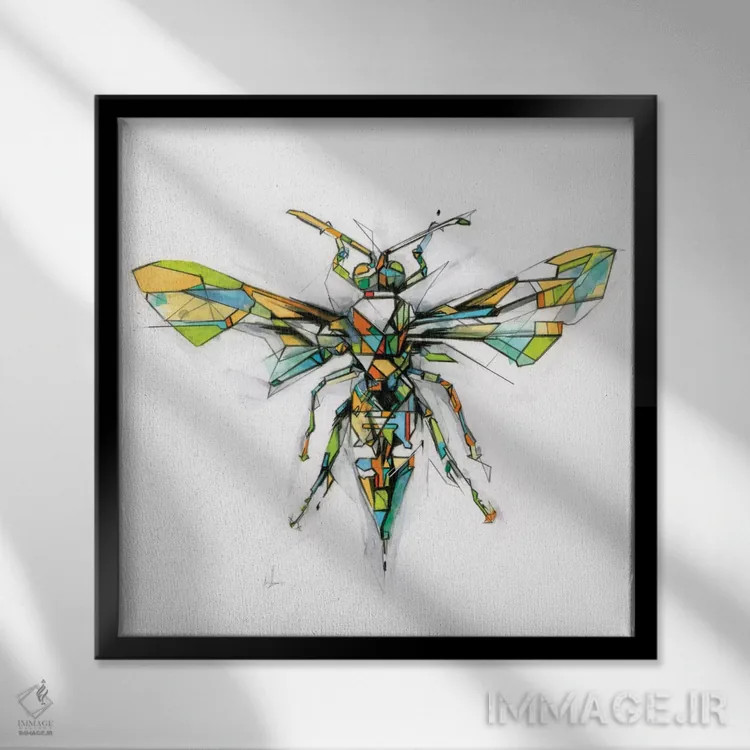 تابلو زنبور سرخ اثر الکسیس مارکو - نمای قابدار مشکی