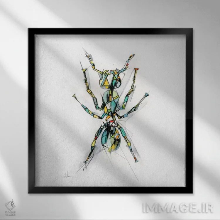 تابلو مورچه اثر الکسیس مارکو - نمای قابدار مشکی