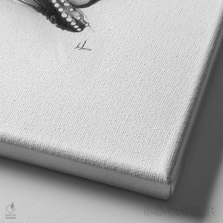 تابلو اختاپوس اقیانوس آرام اثر الکسیس مارکو - نمای نزدیک بافت بوم