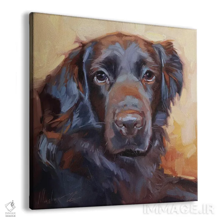 تابلو نقاشی سگ قهوهای اثر الکس مووچون - نمای پرسپکتیو محصول