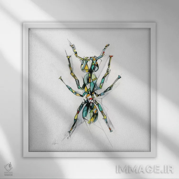 تابلو مورچه اثر الکسیس مارکو - نمای قابدار سفید