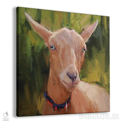 تابلو پرترهٔ بز، بز قرمز اثر الکس مووچون - نمای پرسپکتیو محصول