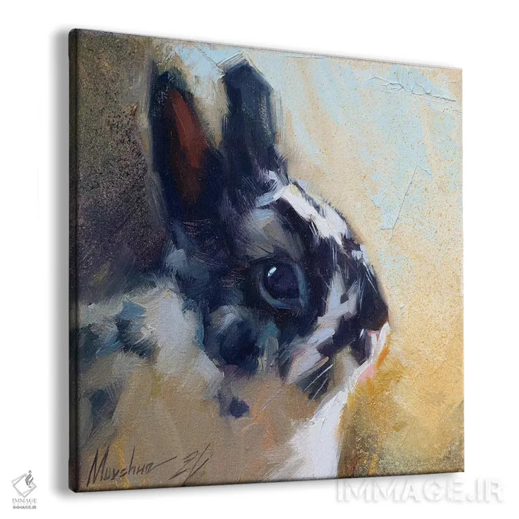 تابلو خرگوش کوچک اثر الکس مووچون - نمای پرسپکتیو محصول