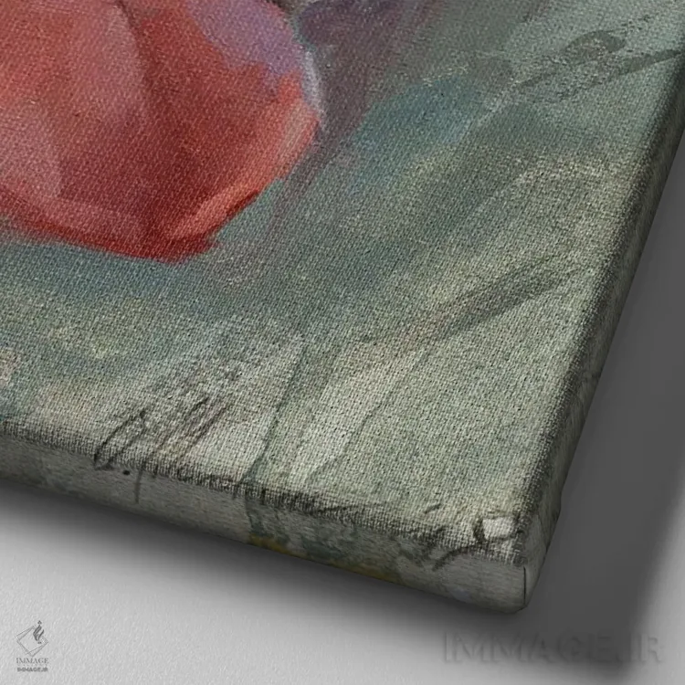 تابلو بولداگ بریتانیایی (سگ) اثر الکس مووچون - نمای نزدیک بافت بوم