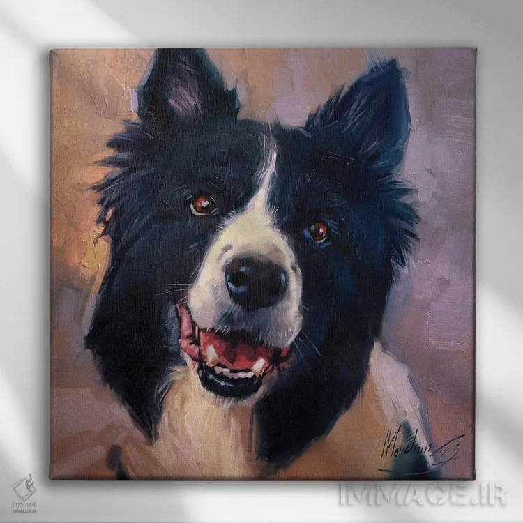 تابلو پرترهٔ بردر کولی اثر الکس مووچون - نمای روبهرو روی دیوار