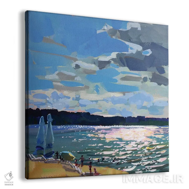 تابلو روز آفتابی در ساحل اثر الکس مووچون - نمای پرسپکتیو محصول