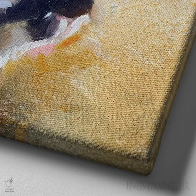 تابلو خرگوش کوچک اثر الکس مووچون - نمای نزدیک بافت بوم