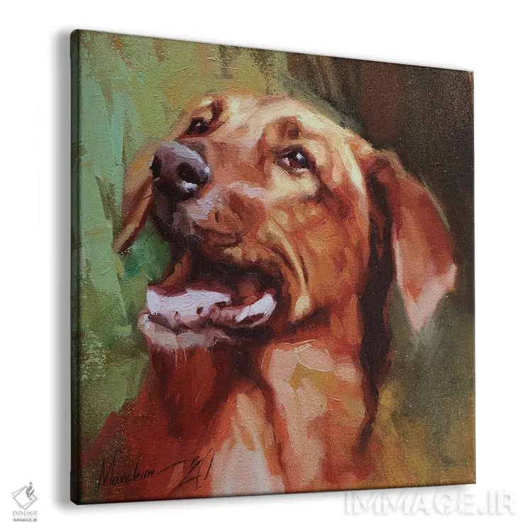 تابلو داشوند شاد (سگ) اثر الکس مووچون - نمای پرسپکتیو محصول