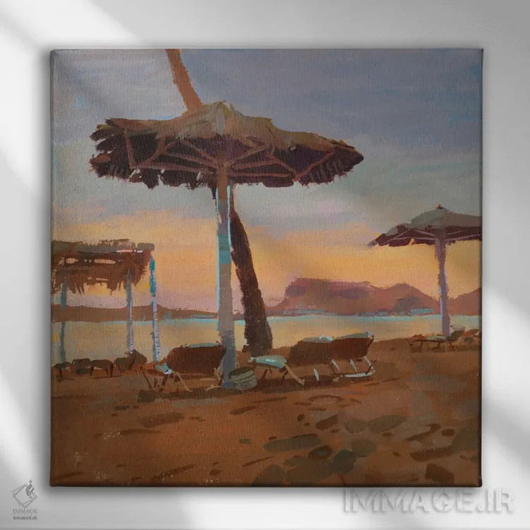 تابلو ساعت طلایی در مصر اثر الکس مووچون - نمای روبهرو روی دیوار