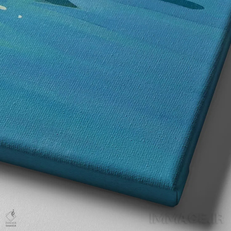 تابلو اسکلهٔ آفتابی، قایقها نزدیک اسکله اثر الکس مووچون - نمای نزدیک بافت بوم