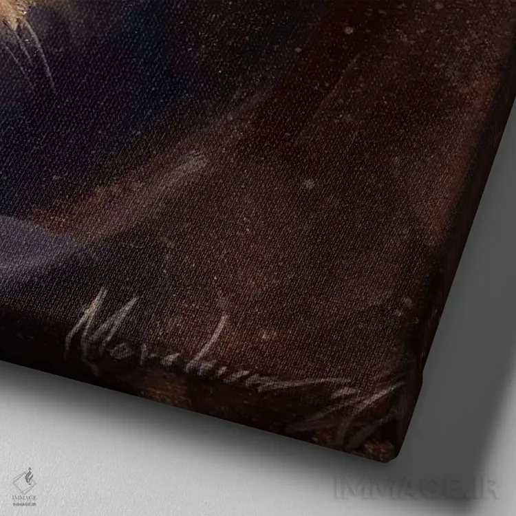 تابلو بهترین دوست اثر الکس مووچون - نمای نزدیک بافت بوم