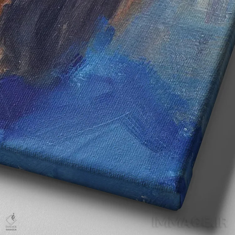 تابلو یورکشایر تریر (سگ) اثر الکس مووچون - نمای نزدیک بافت بوم