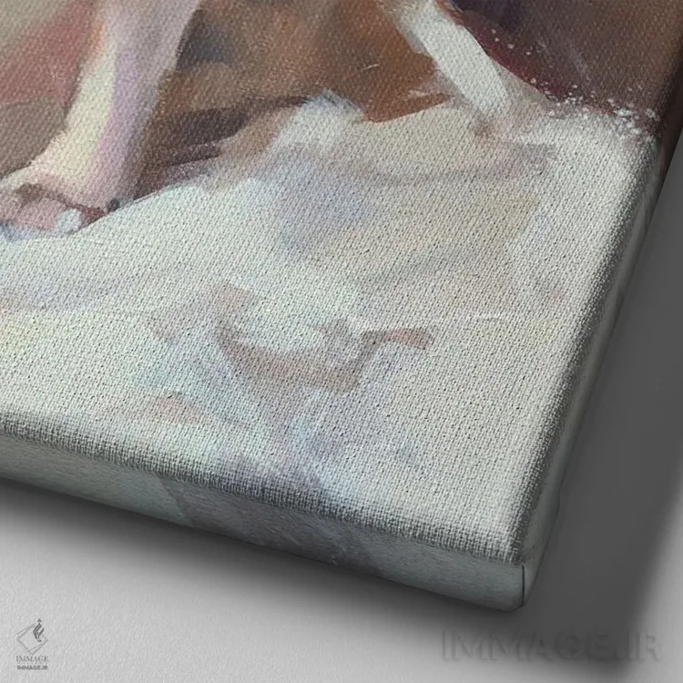 تابلو دو پاگ (سگ) اثر الکس مووچون - نمای نزدیک بافت بوم