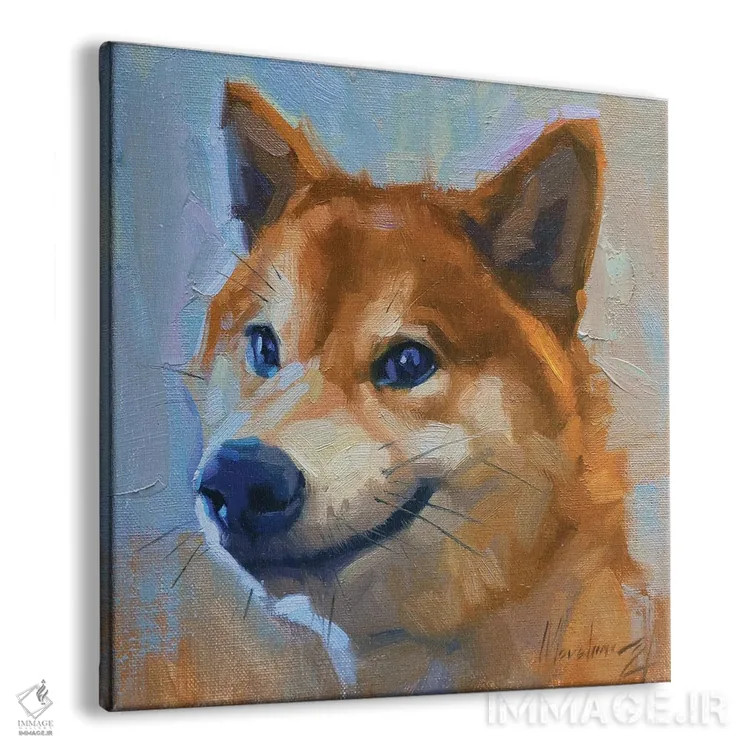 تابلو شیبا اینو (سگ) اثر الکس مووچون - نمای پرسپکتیو محصول