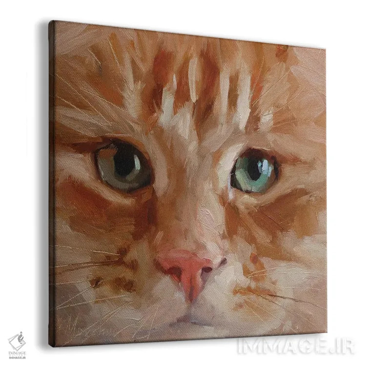 تابلو گربهٔ قرمز اثر الکس مووچون - نمای پرسپکتیو محصول