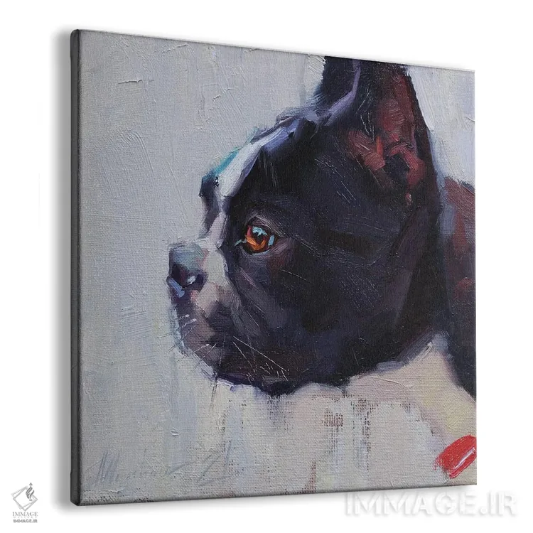 تابلو بولداگ فرانسوی (سگ) اثر الکس مووچون - نمای پرسپکتیو محصول
