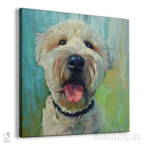 تابلو لابرادودل سفید (سگ) اثر الکس مووچون - نمای پرسپکتیو محصول