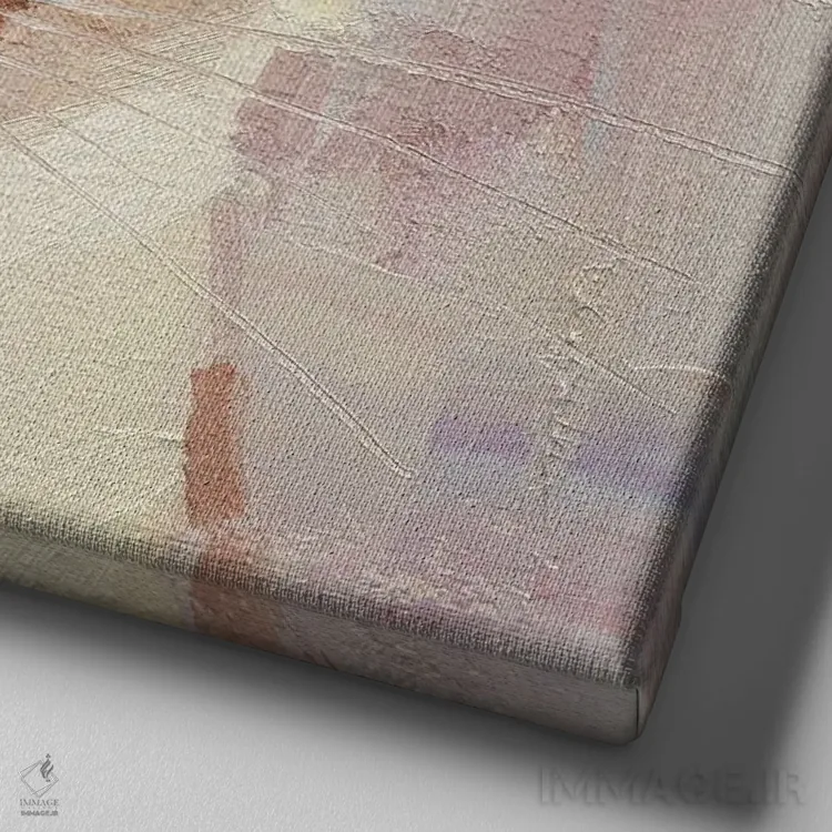 تابلو گربهٔ سیامی اثر الکس مووچون - نمای نزدیک بافت بوم