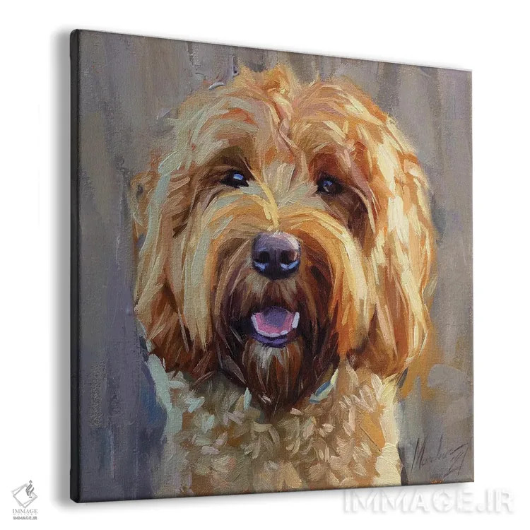 تابلو سگ اثر الکس مووچون - نمای پرسپکتیو محصول