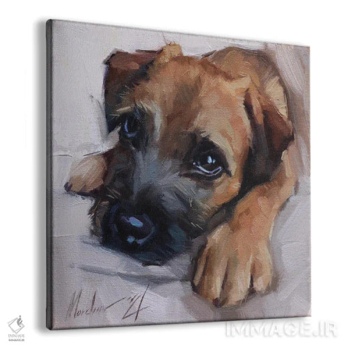 تابلو تولهسگ قهوهای اثر الکس مووچون - نمای پرسپکتیو محصول