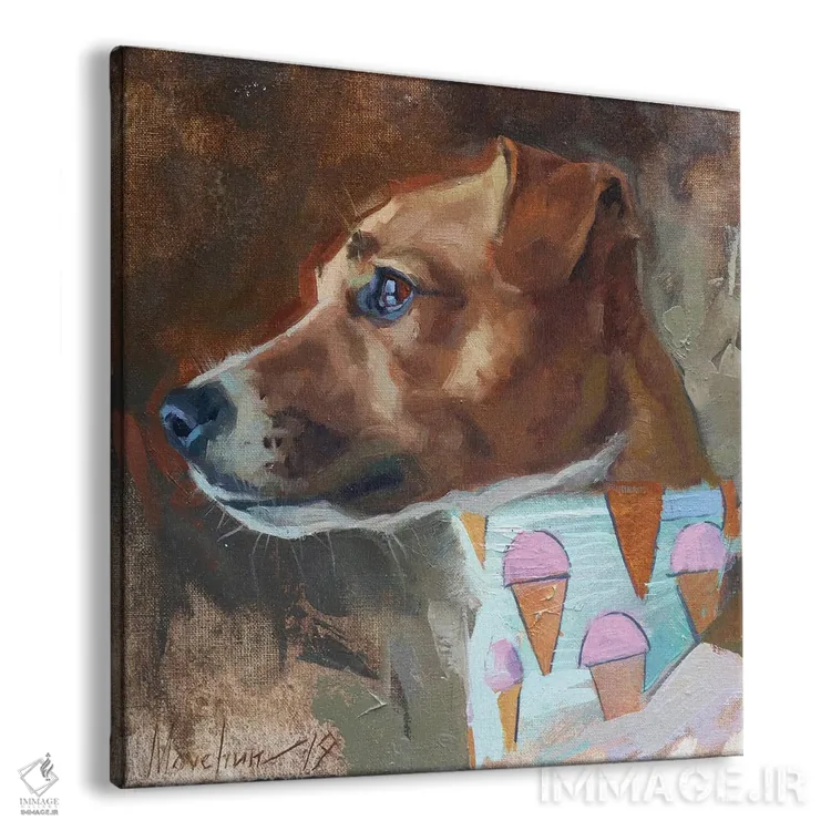تابلو جک راسل (سگ) اثر الکس مووچون - نمای پرسپکتیو محصول