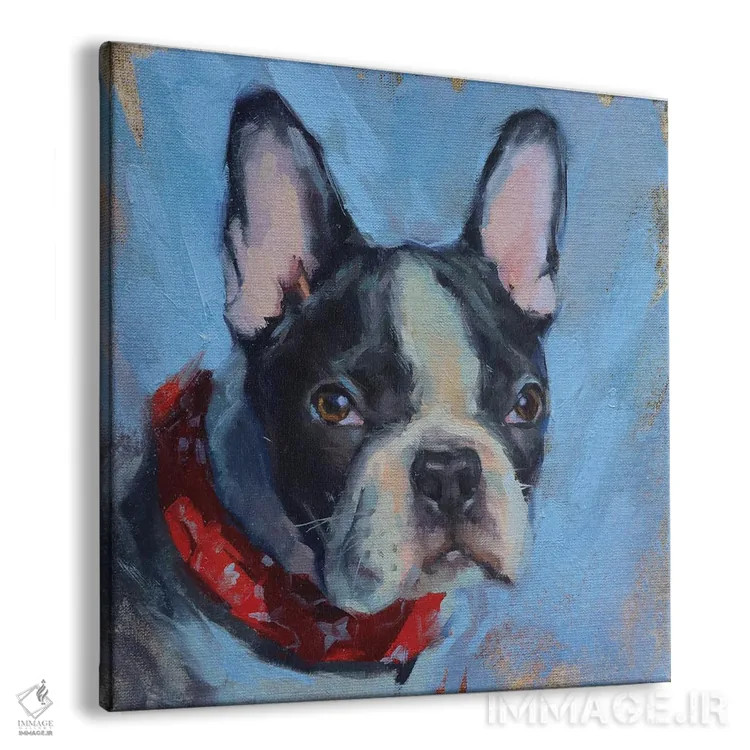 تابلو بولداگ فرانسوی (نژاد سگ) اثر الکس مووچون - نمای پرسپکتیو محصول