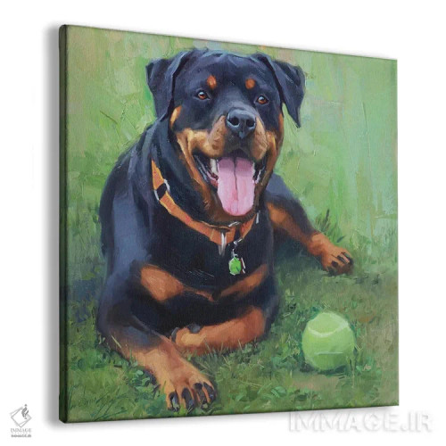 تابلو نقاشی روتوایلر (نژاد سگ) اثر الکس مووچون - نمای پرسپکتیو محصول