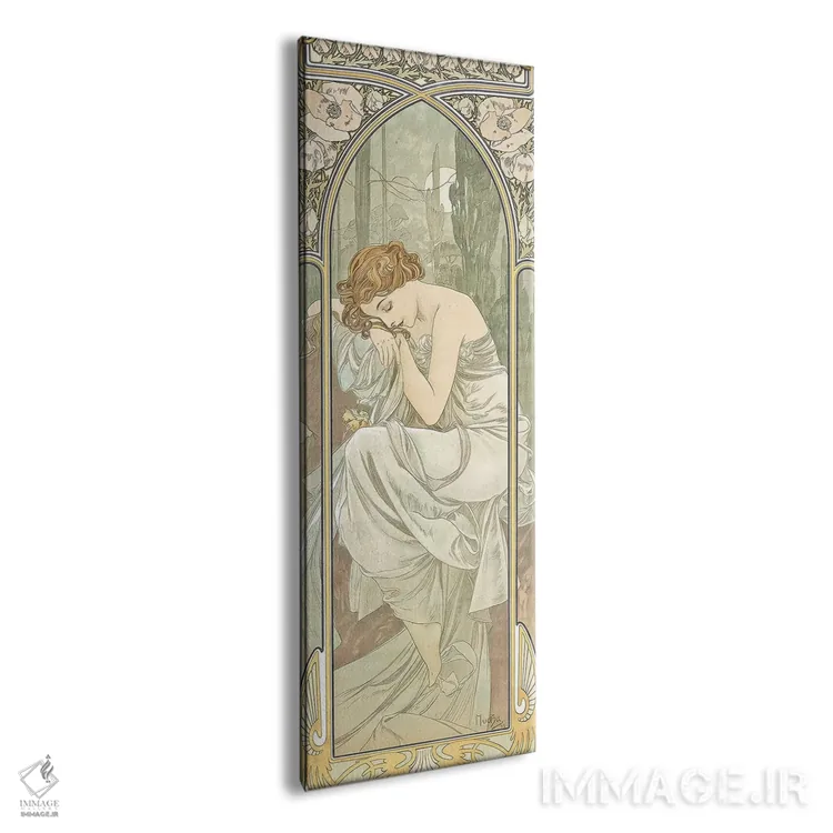 تابلو اوقات روز اثر آلفونس موخا (هنرمند آرت نووی چک) - نمای پرسپکتیو محصول