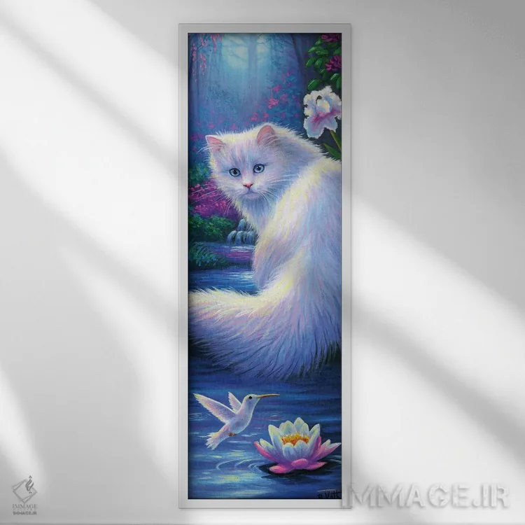 تابلو مهتاب به تو میآید اثر بریجت واث - نمای قابدار سفید